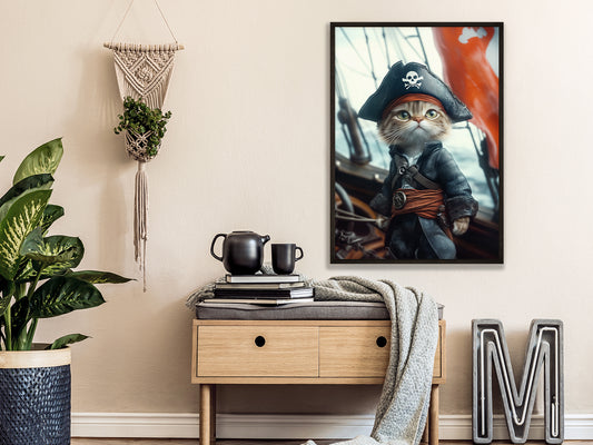 POSTER ›He is a pirate 2‹ / Wanddeko, Art Print, Kinderzimmer Poster, Pirat, Katze, Jack Sparrow (Kopie)