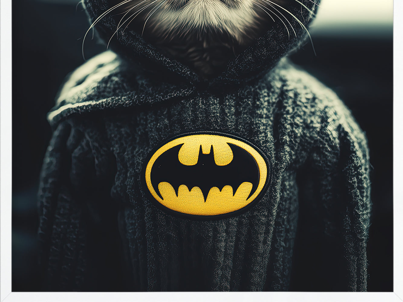 POSTER ›Catman 1‹ / Wanddeko, Art Print, Kinderzimmer Poster, Superheld, Katze, Batman, Geschenk für Katzenfans
