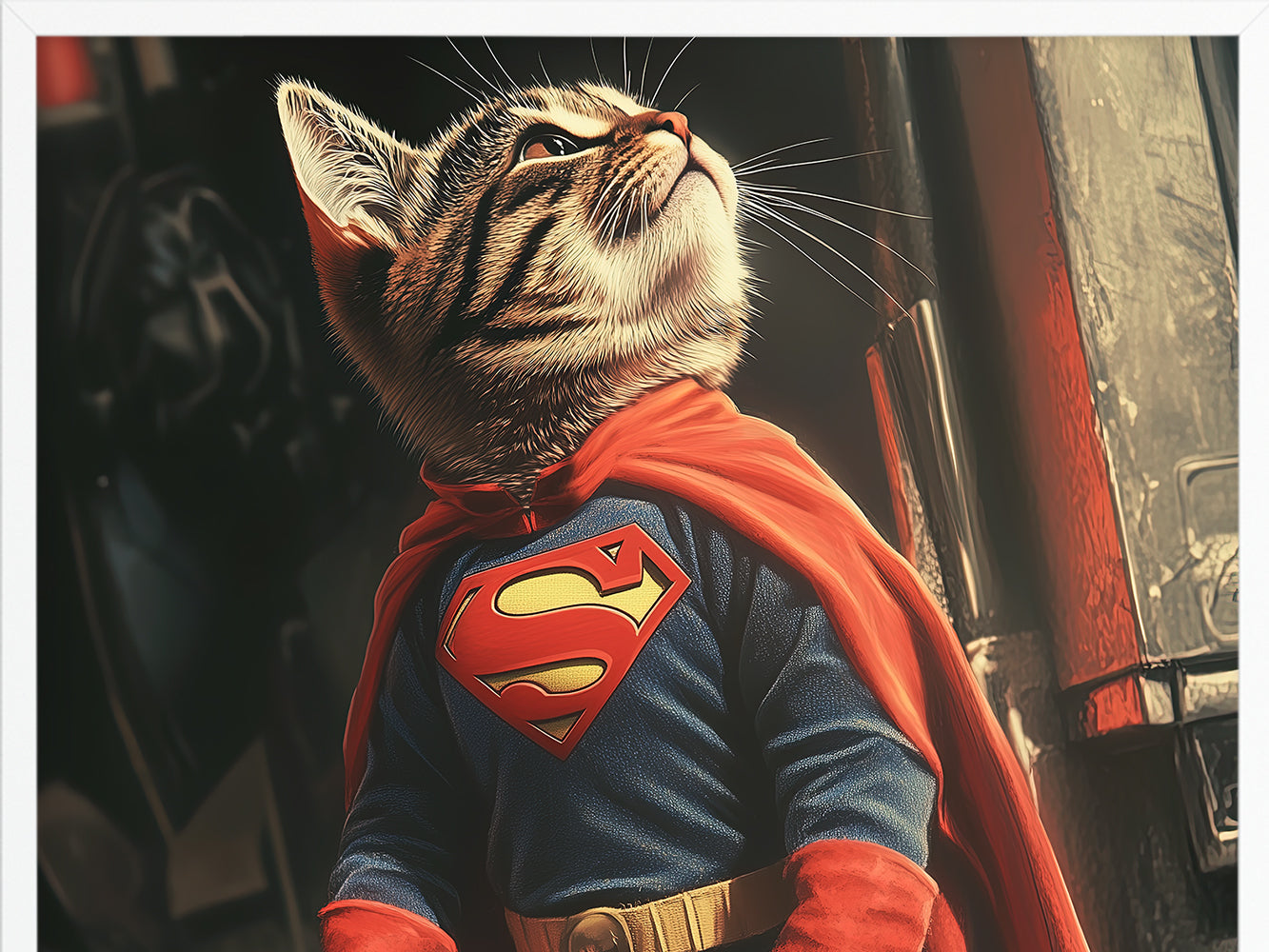 POSTER ›Supercat 3‹ / Wanddeko, Art Print, Kinderzimmer Poster, Superheld, Katze, Batman, Geschenk für Katzenfans (Kopie) (Kopie) (Kopie)