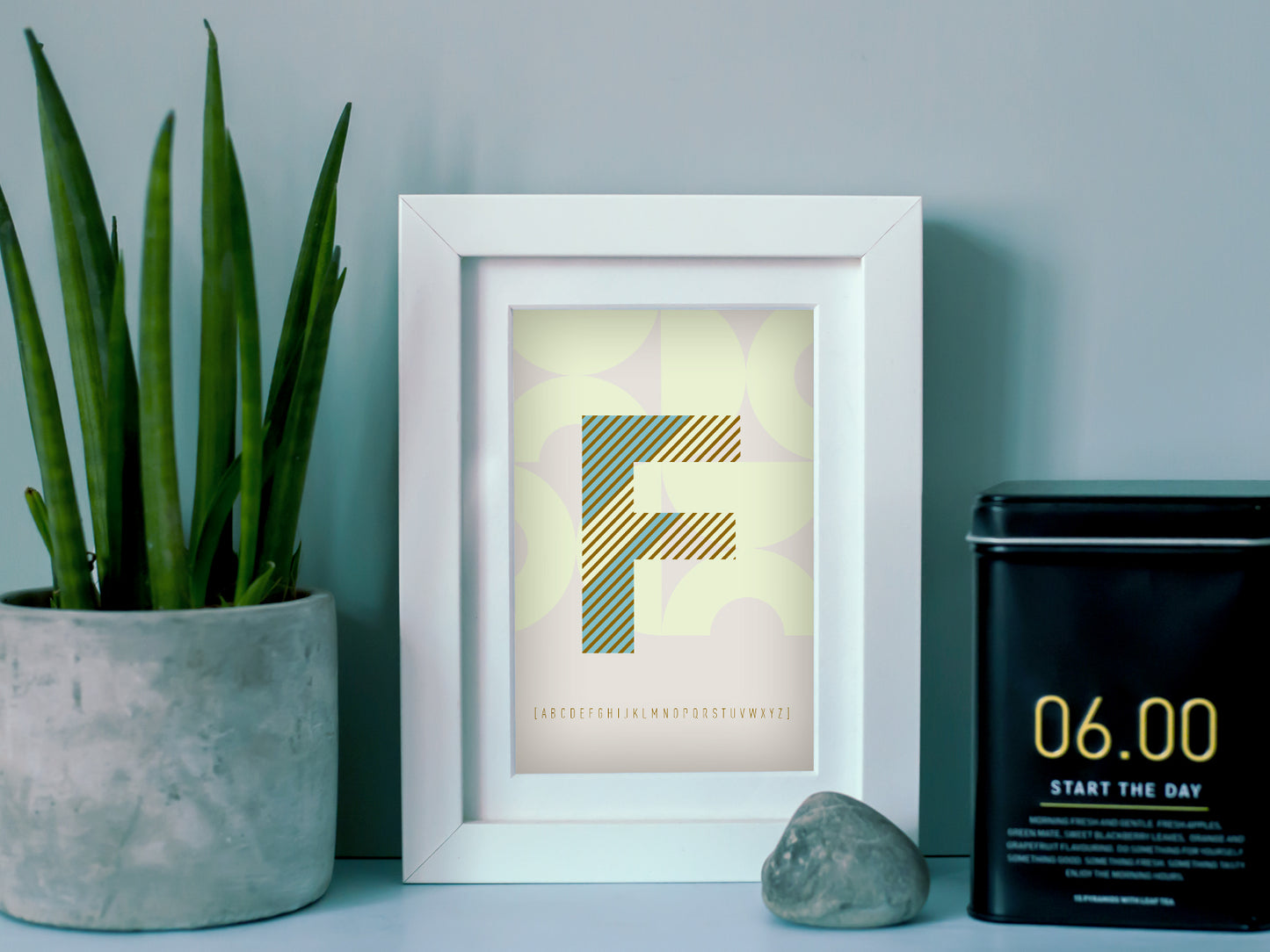 Postkarte Buchstabe F / ABC Karte, Alphabet, Grußkarte, Initial