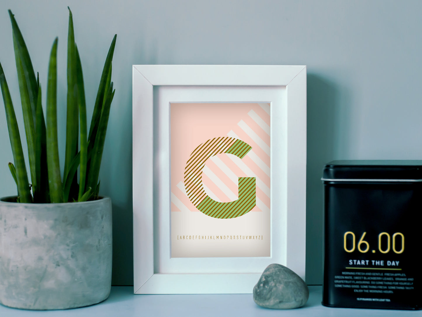 Postkarte Buchstabe G / ABC Karte, Alphabet, Grußkarte, Initial