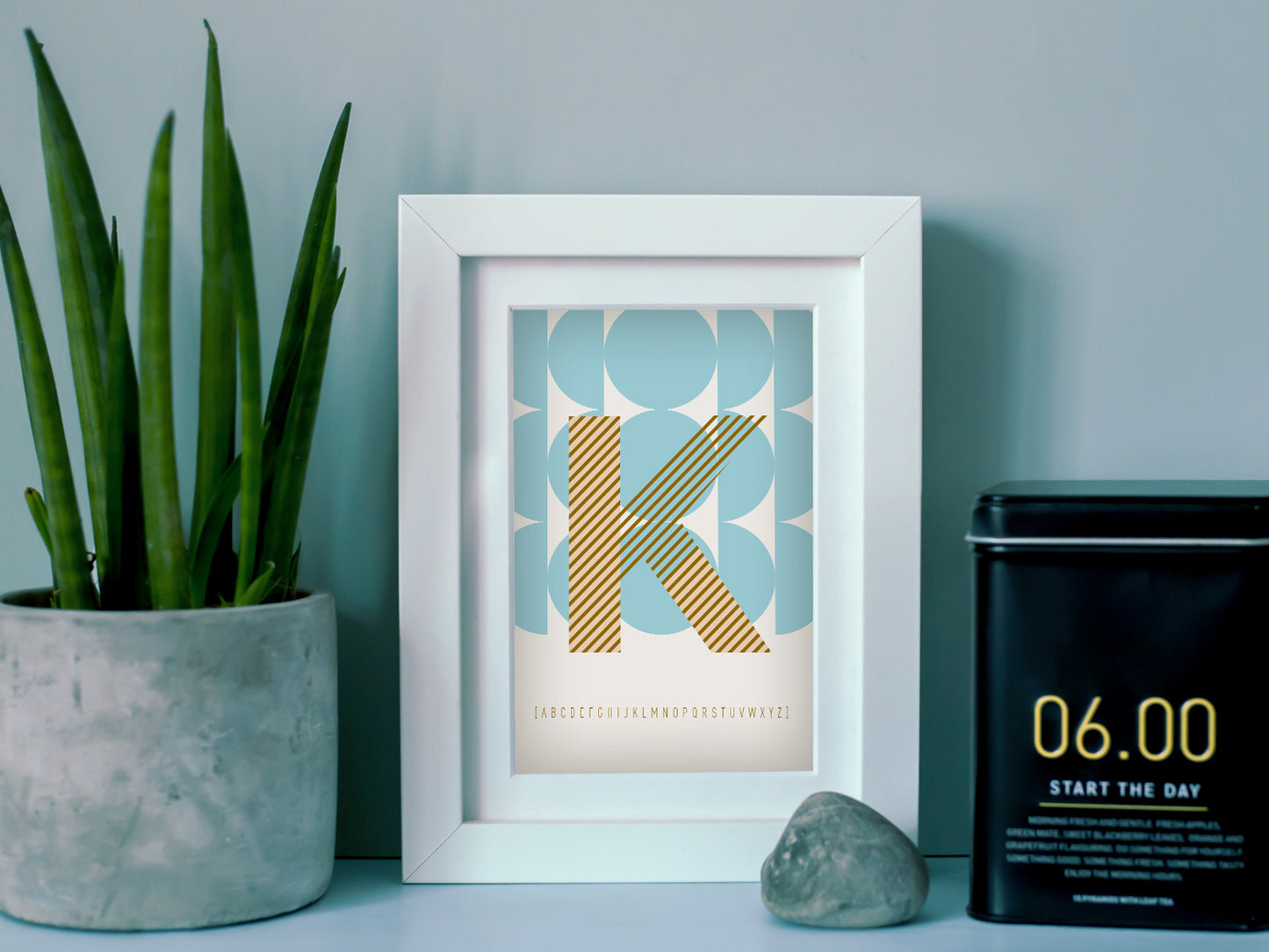 Postkarte Buchstabe K / ABC Karte, Alphabet, Grußkarte, Initial