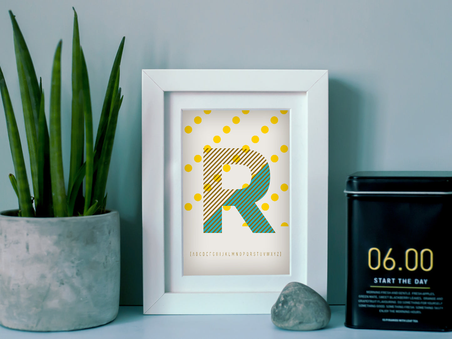 Postkarte Buchstabe R / ABC Karte, Alphabet, Grußkarte, Initial