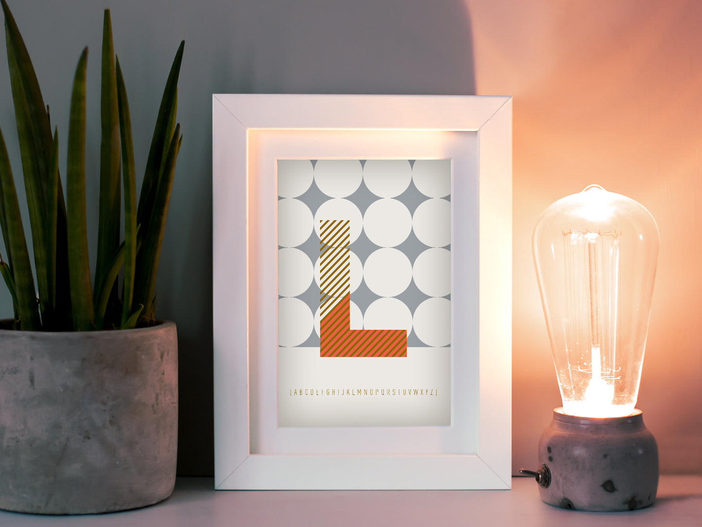 Postkarte Buchstabe L / ABC Karte, Alphabet, Grußkarte, Initial