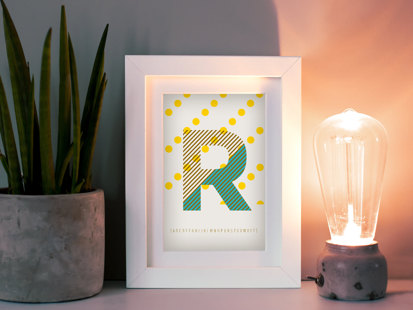 Postkarte Buchstabe R / ABC Karte, Alphabet, Grußkarte, Initial