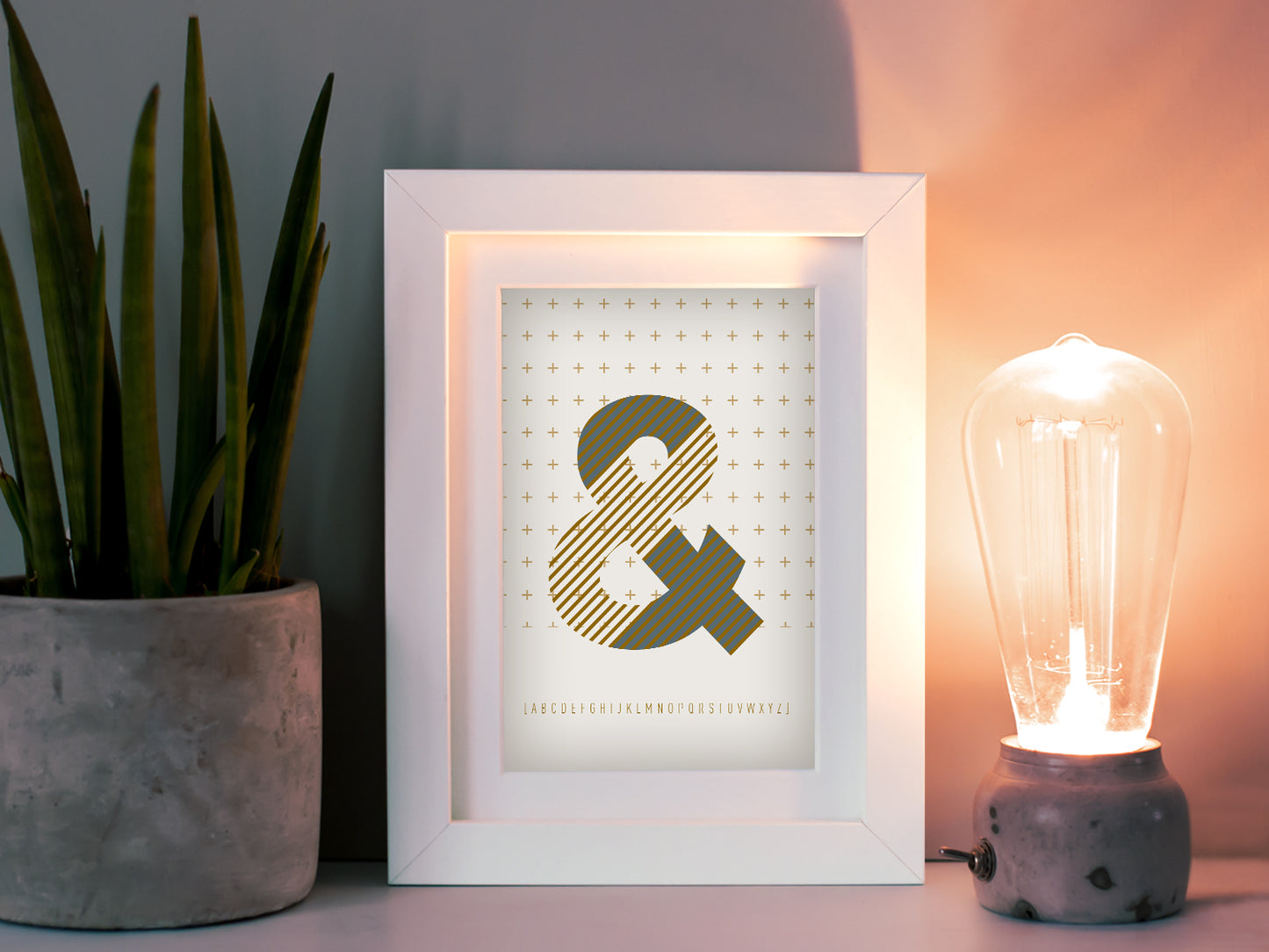Postkarte Buchstabe & / ABC Karte, Alphabet, Grußkarte, Initial