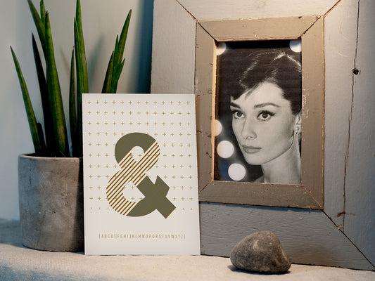 Postkarte Buchstabe & / ABC Karte, Alphabet, Grußkarte, Initial