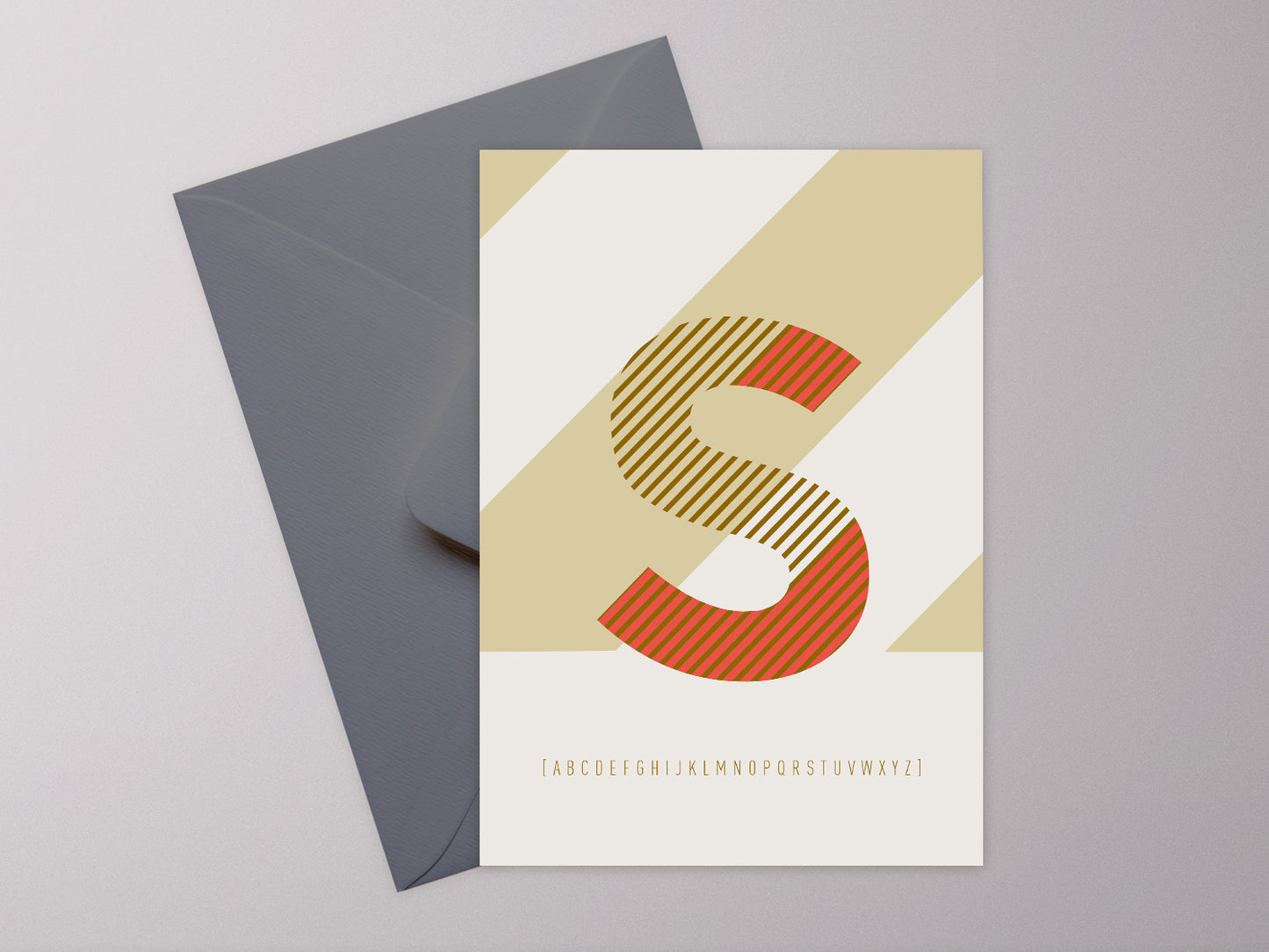 Postkarte Buchstabe S / ABC Karte, Alphabet, Grußkarte, Initial