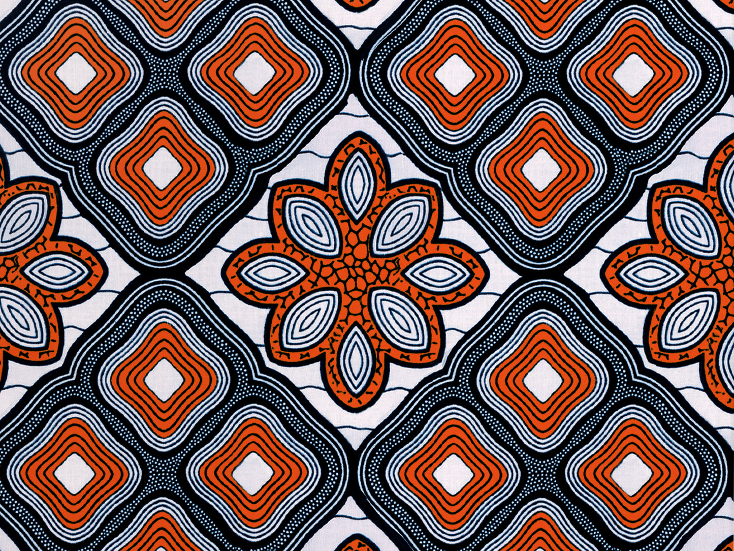 edles Notizbuch mit elegant schimmerndem Kashgar-Leinen bezogen und Lesebändchen, Wax, Geschenk, Stoffmuster, Muster, Afrika, Floral