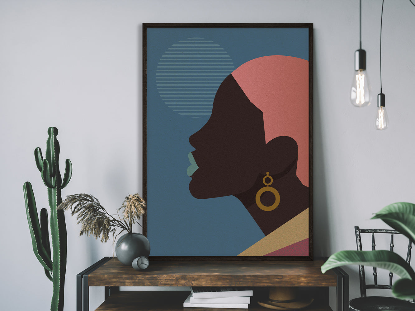 DRUCK ›Afrika Fashion 02‹ / Art Print, Ethno, Mode, Illustration, Wandbild, grafisch, minimalistisch, stylish, Trend, sinnlich, Silhouette