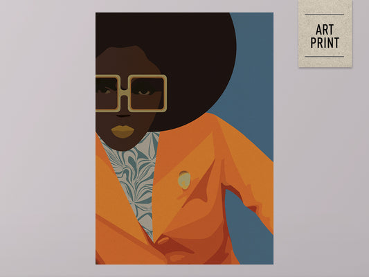 ›Afrika Fashion 07‹ / Wanddeko, Art Print, Ethno, Mode, Illustration, Wandbild, leuchtend, grafisch, Trend, minimalistisch, stylish