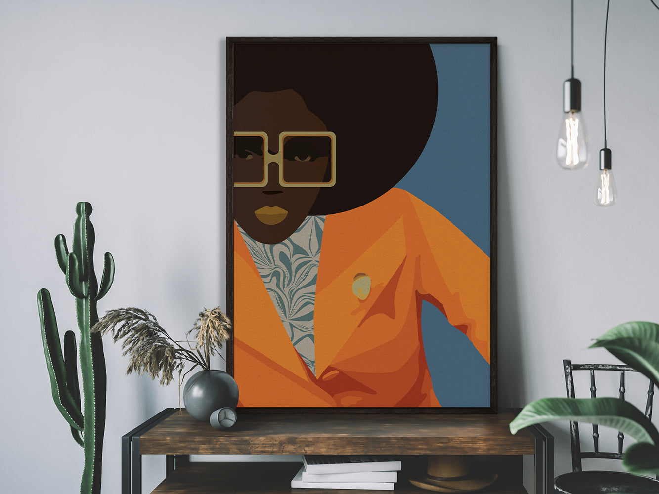 ›Afrika Fashion 07‹ / Wanddeko, Art Print, Ethno, Mode, Illustration, Wandbild, leuchtend, grafisch, Trend, minimalistisch, stylish