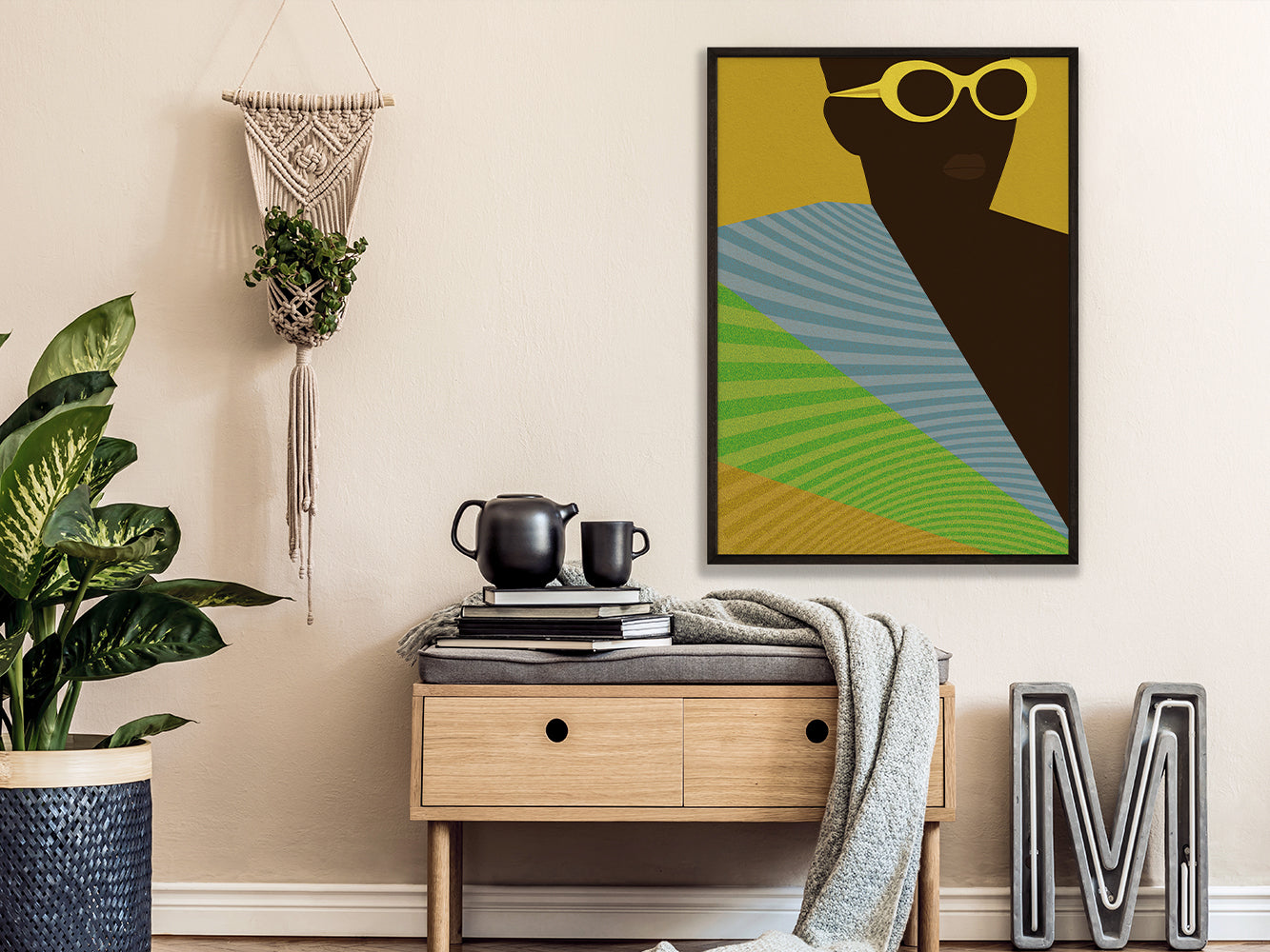 Kopie von ›Afrika Fashion 08‹ / Wanddeko, Art Print, Ethno, Mode, Illustration, Wandbild, leuchtend, grafisch, Trend, minimalistisch, stylish
