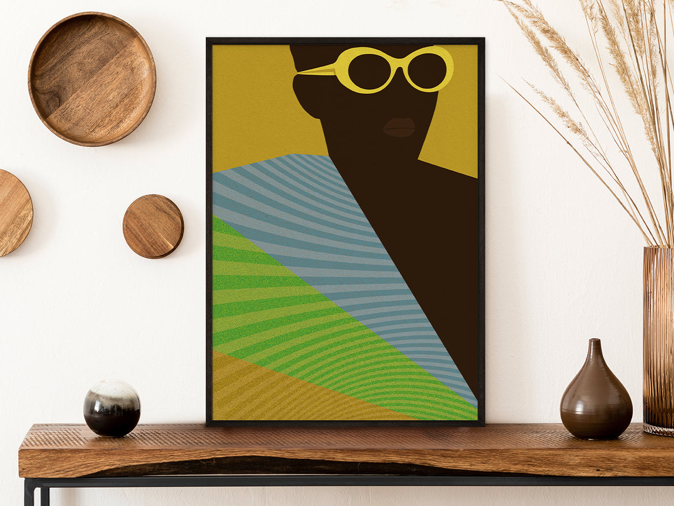 Kopie von ›Afrika Fashion 08‹ / Wanddeko, Art Print, Ethno, Mode, Illustration, Wandbild, leuchtend, grafisch, Trend, minimalistisch, stylish
