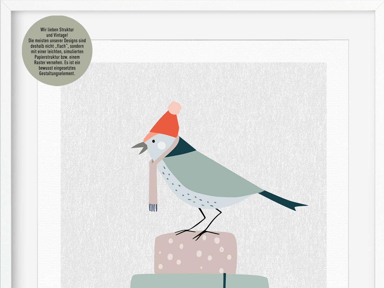 DRUCK ›Weihnachten 03‹ / Art Print, Poster, Illustrationen, Scandi Nordic Deco, Winterlandschaft, Winter, Homedeco