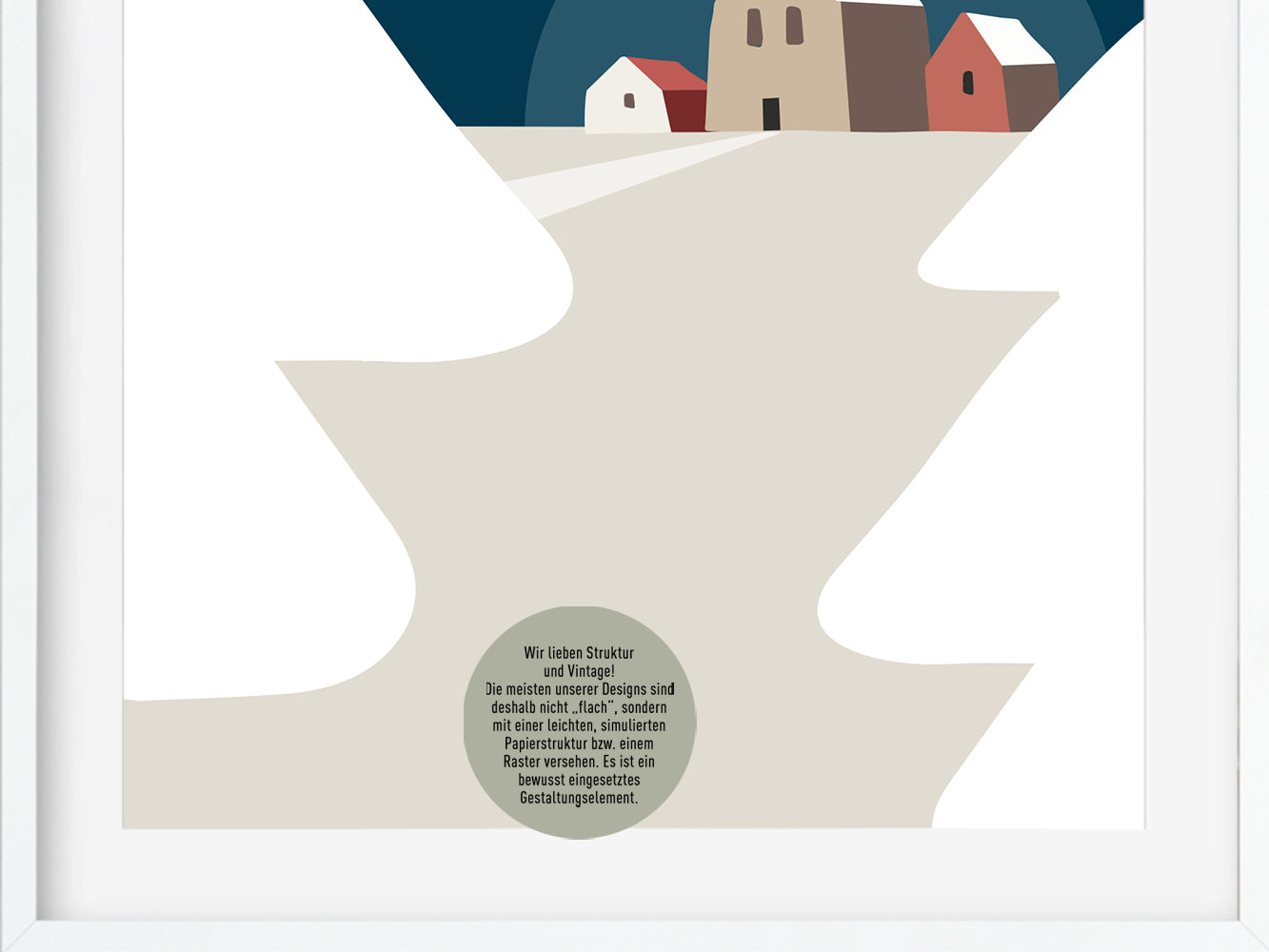 DRUCK ›Weihnachten 04‹ / Art Print, Poster, Illustrationen, Scandi Nordic Deco, Winterlandschaft, Winter, Homedeco