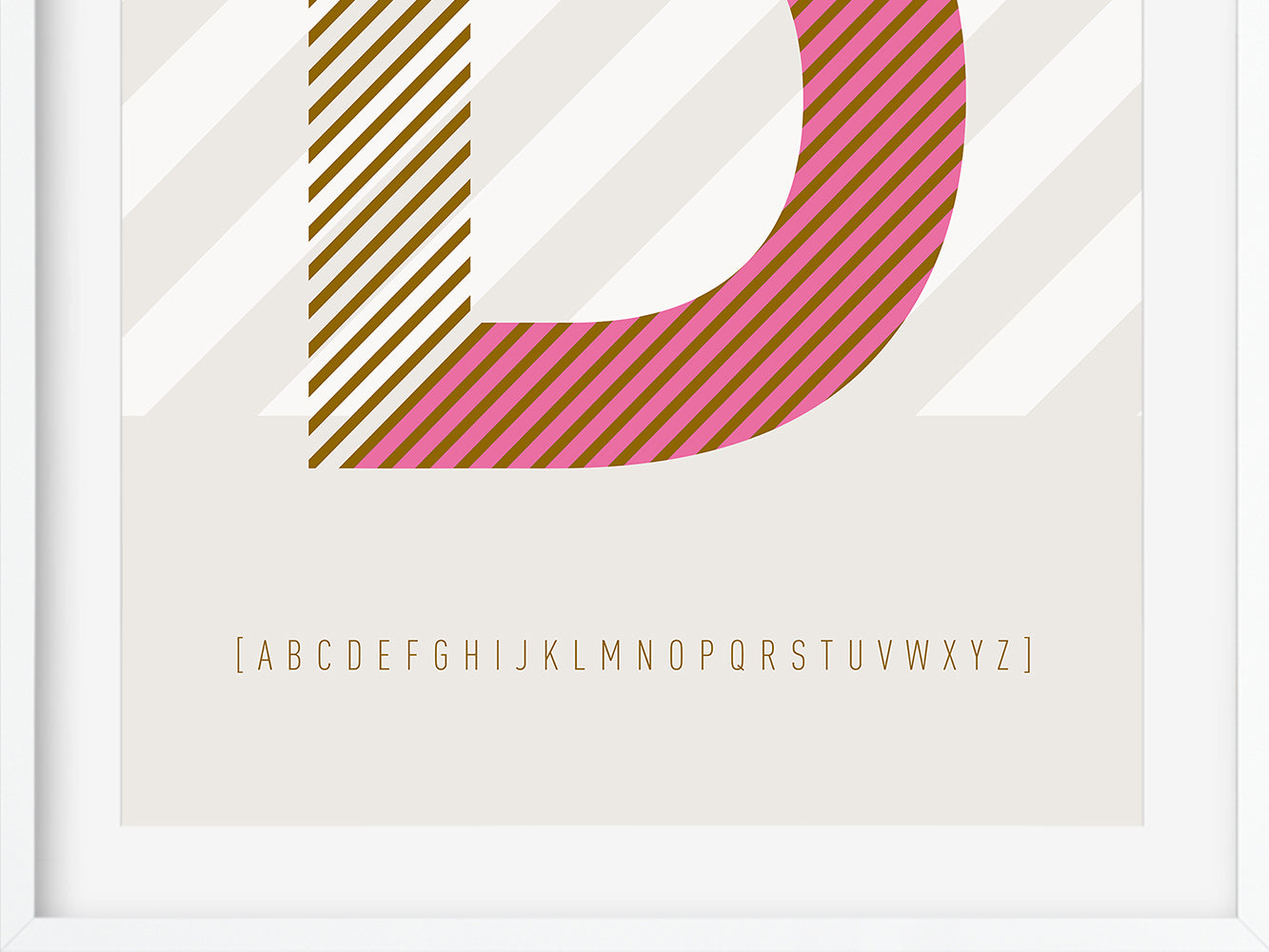 DRUCK ›D-TYPEFACE‹ / ABC, Wandbild, Typo-Poster, Kunstdruck, Alphabet, Typografie