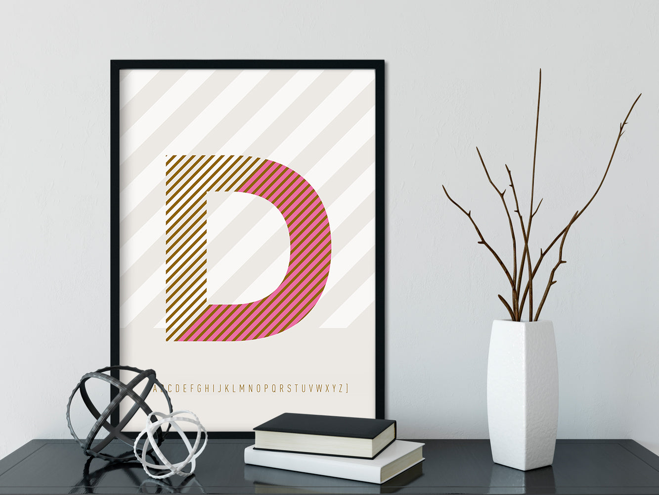 DRUCK ›D-TYPEFACE‹ / ABC, Wandbild, Typo-Poster, Kunstdruck, Alphabet, Typografie