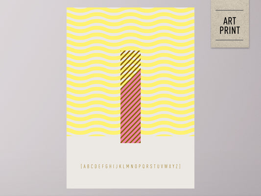 DRUCK ›I-TYPEFACE‹ / ABC, Wandbild, Typo-Poster, Kunstdruck, Alphabet, Typografie