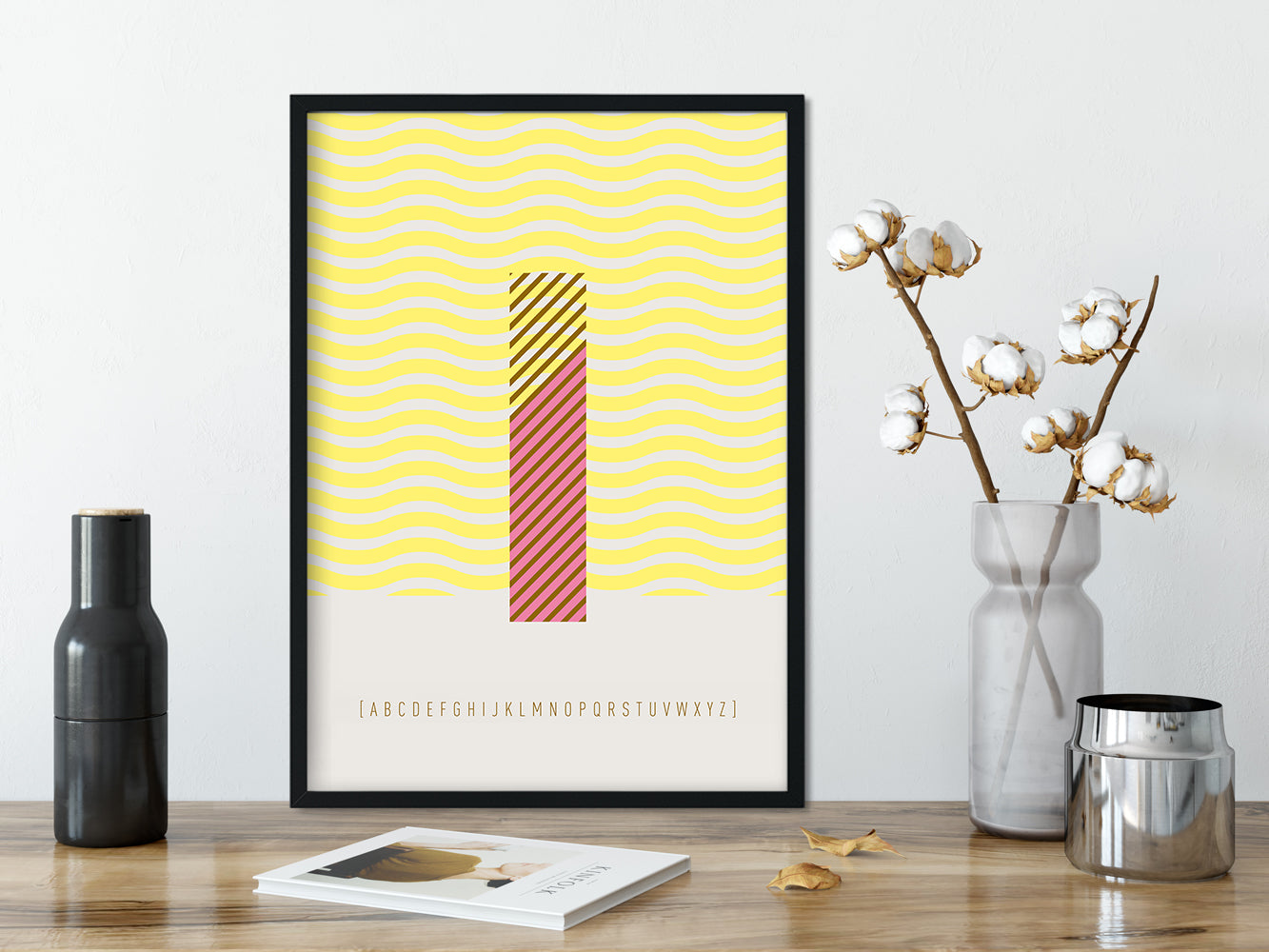 DRUCK ›I-TYPEFACE‹ / ABC, Wandbild, Typo-Poster, Kunstdruck, Alphabet, Typografie