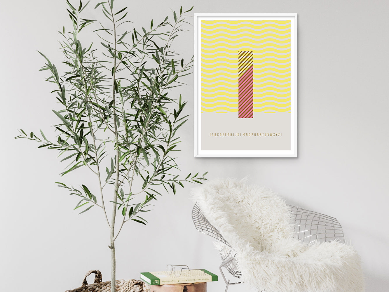 DRUCK ›I-TYPEFACE‹ / ABC, Wandbild, Typo-Poster, Kunstdruck, Alphabet, Typografie