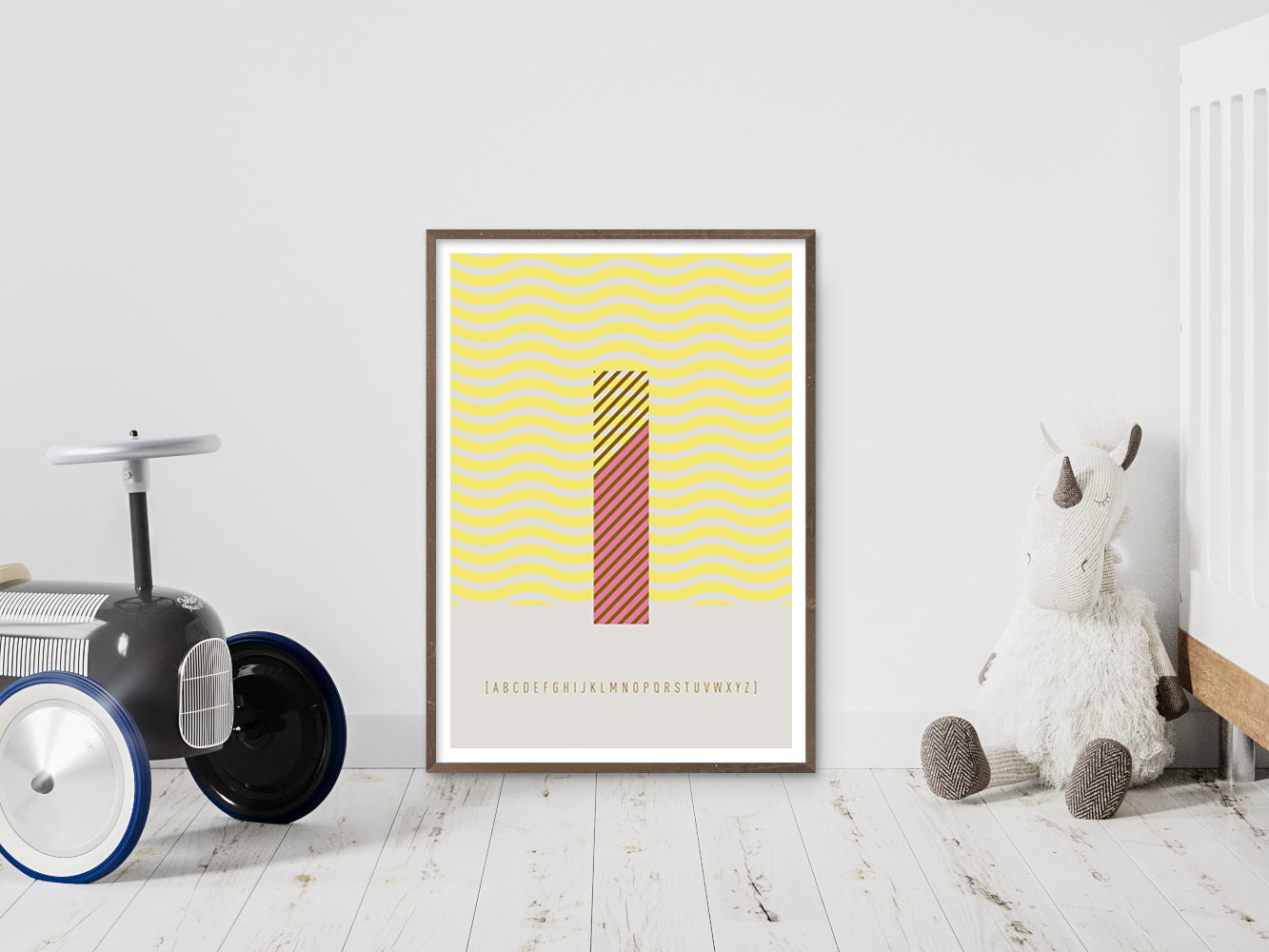 DRUCK ›I-TYPEFACE‹ / ABC, Wandbild, Typo-Poster, Kunstdruck, Alphabet, Typografie