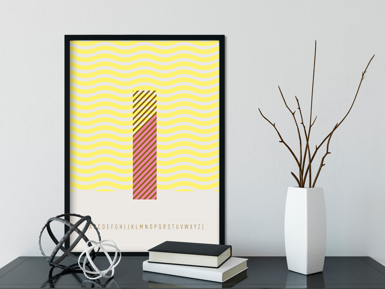DRUCK ›I-TYPEFACE‹ / ABC, Wandbild, Typo-Poster, Kunstdruck, Alphabet, Typografie