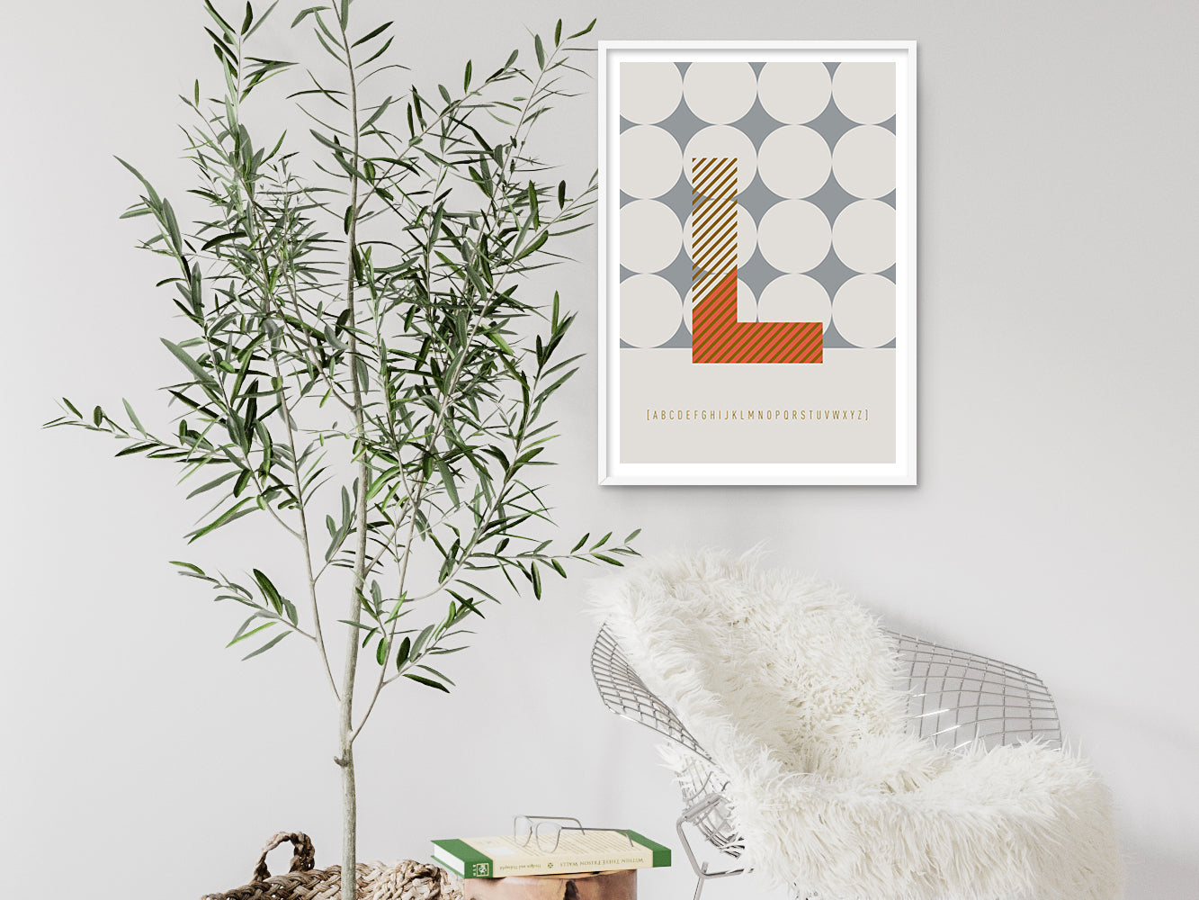 DRUCK ›L-TYPEFACE‹ / ABC, Wandbild, Typo-Poster, Kunstdruck, Alphabet, Typografie