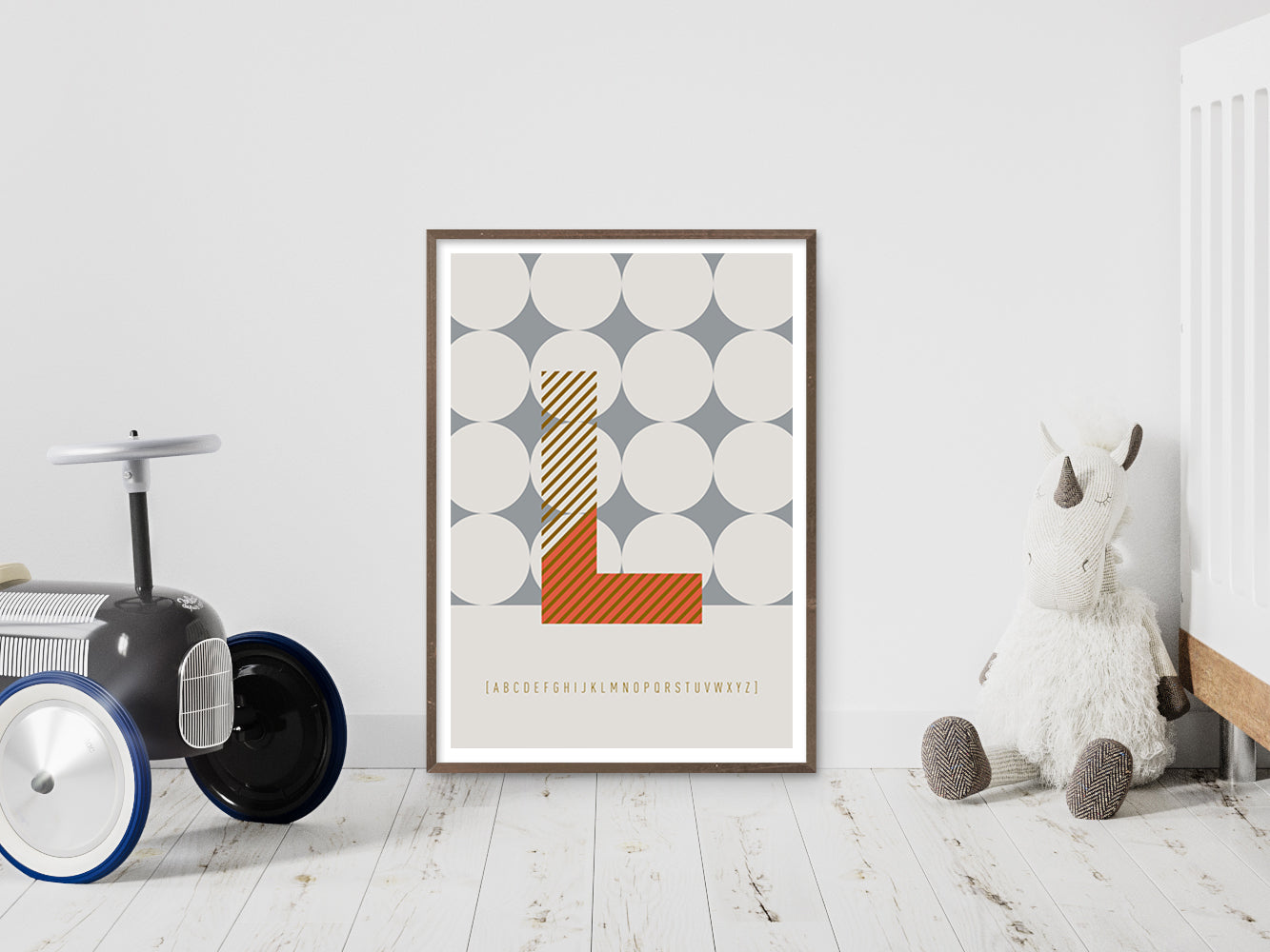 DRUCK ›L-TYPEFACE‹ / ABC, Wandbild, Typo-Poster, Kunstdruck, Alphabet, Typografie