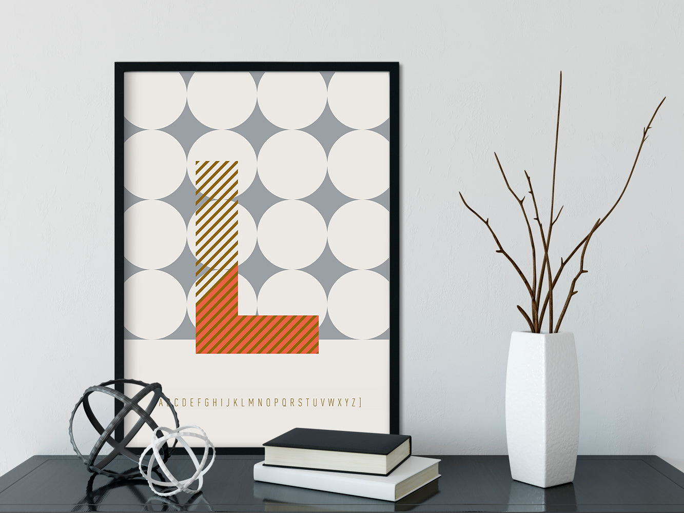 DRUCK ›L-TYPEFACE‹ / ABC, Wandbild, Typo-Poster, Kunstdruck, Alphabet, Typografie