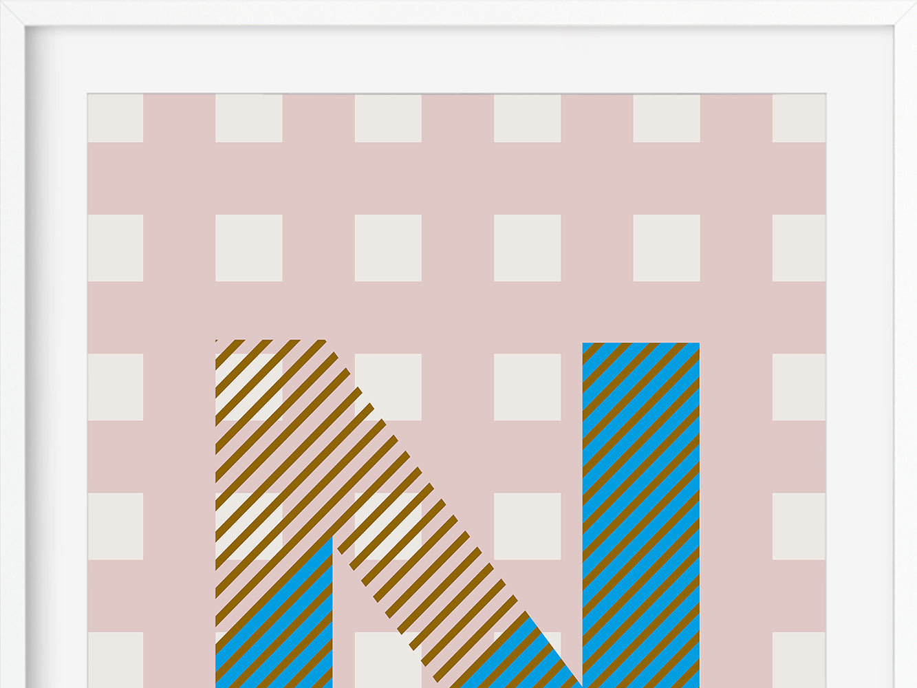 DRUCK ›N-TYPEFACE‹ / ABC, Wandbild, Typo-Poster, Kunstdruck, Alphabet, Typografie