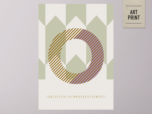 DRUCK ›O-TYPEFACE‹ / ABC, Wandbild, Typo-Poster, Kunstdruck, Alphabet, Typografie