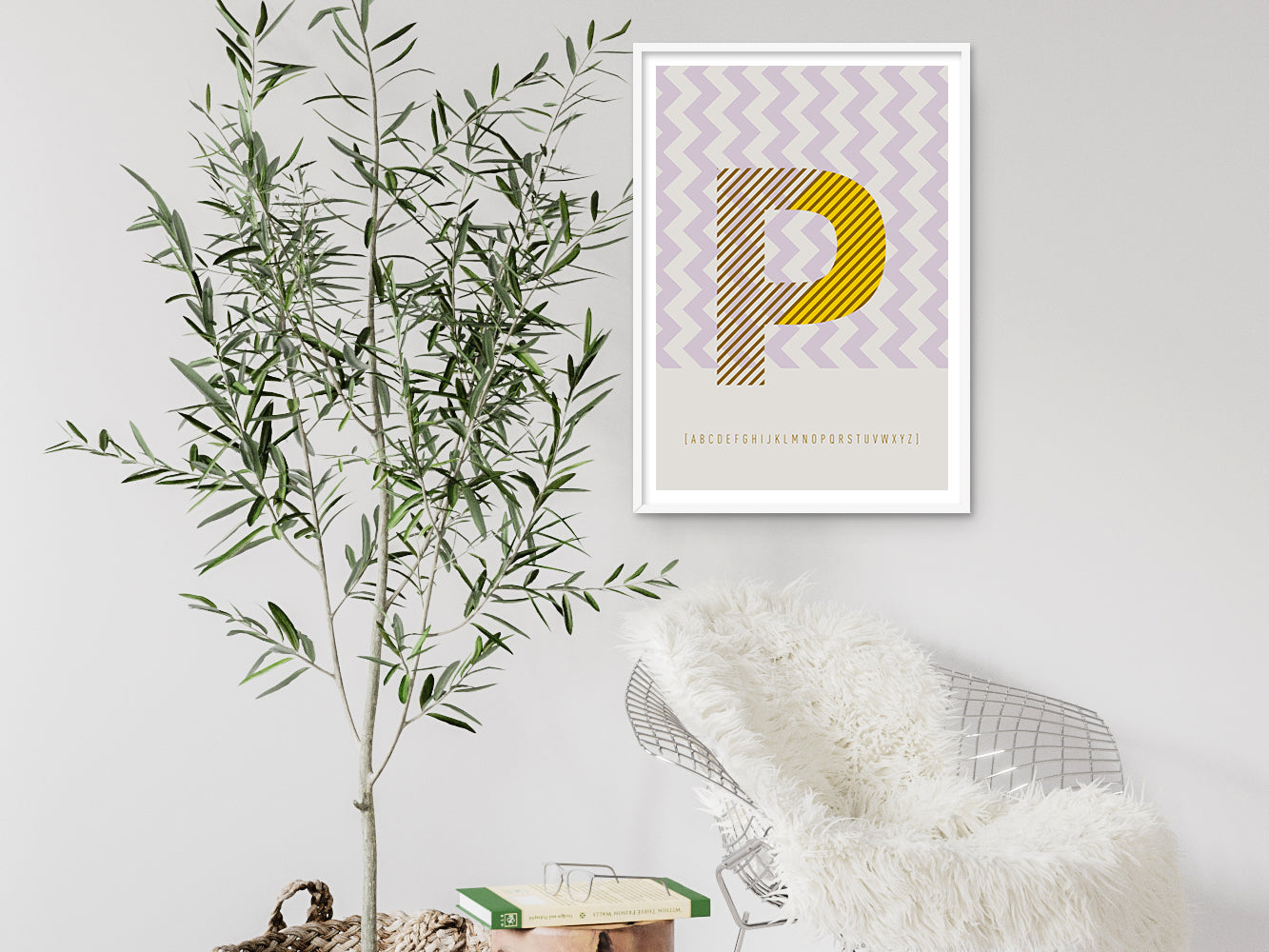DRUCK ›P-TYPEFACE‹ / ABC, Wandbild, Typo-Poster, Kunstdruck, Alphabet, Typografie