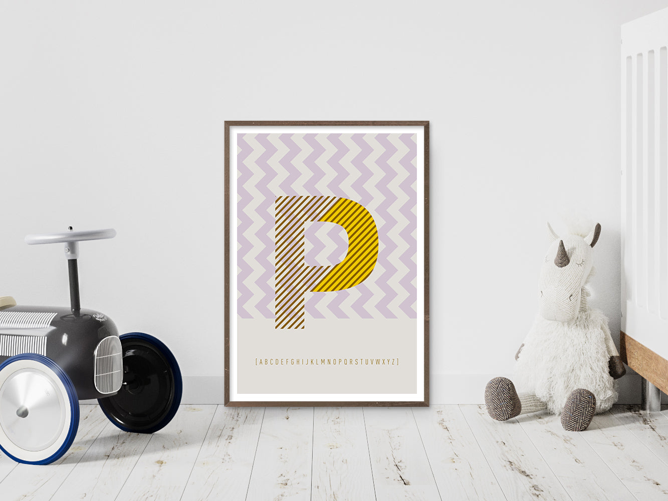 DRUCK ›P-TYPEFACE‹ / ABC, Wandbild, Typo-Poster, Kunstdruck, Alphabet, Typografie