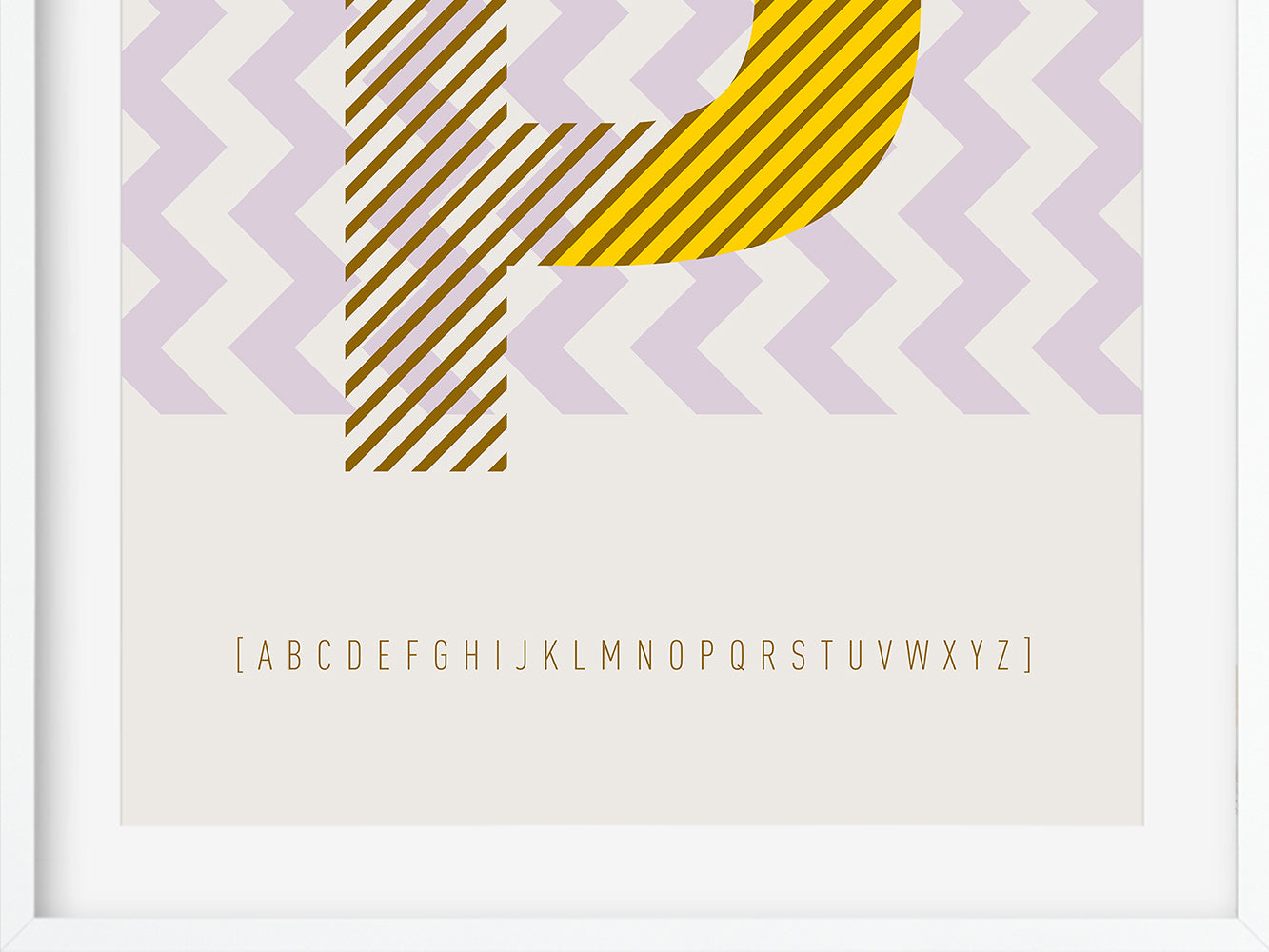 DRUCK ›P-TYPEFACE‹ / ABC, Wandbild, Typo-Poster, Kunstdruck, Alphabet, Typografie