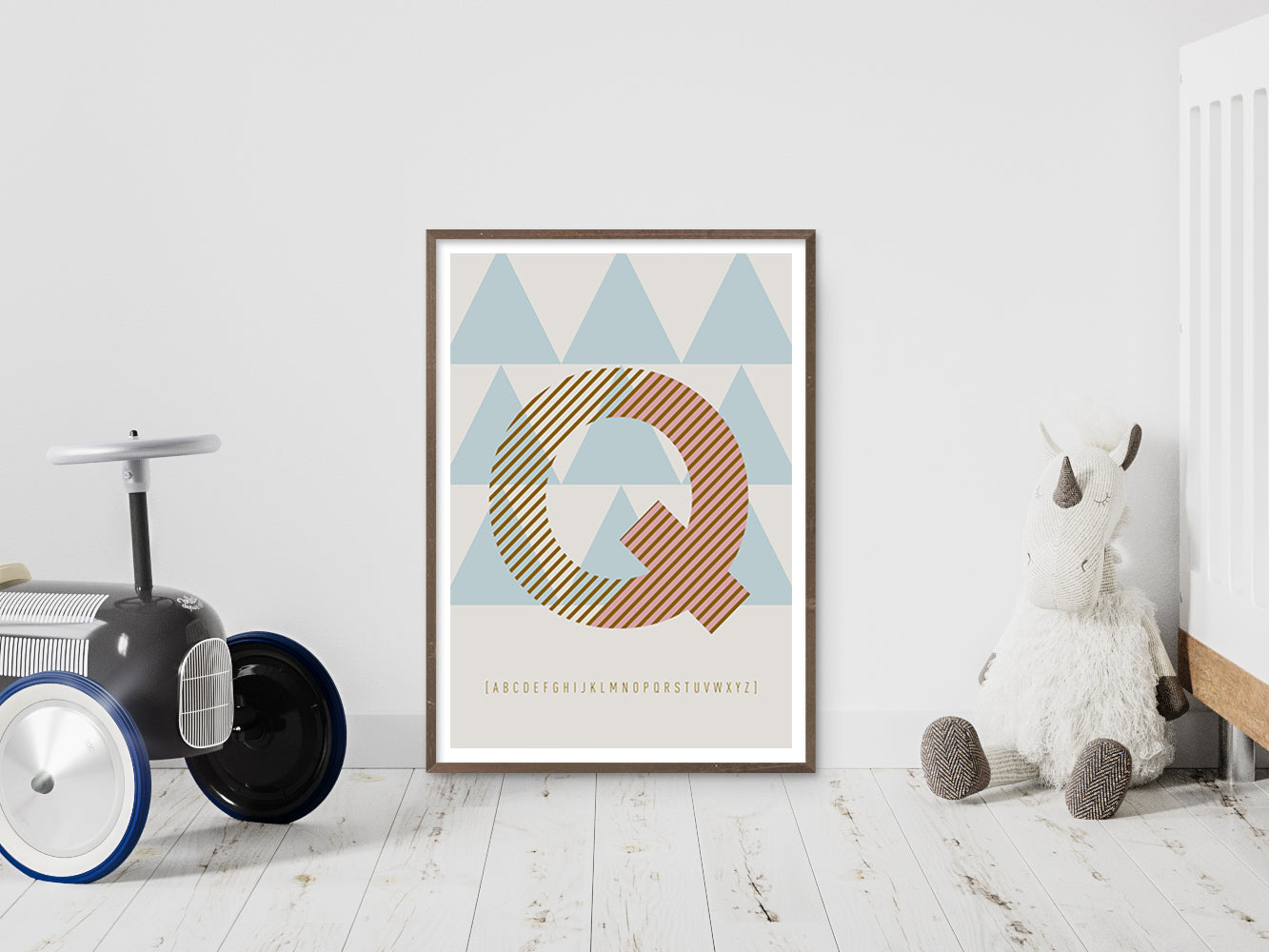 DRUCK ›Q-TYPEFACE‹ / ABC, Wandbild, Typo-Poster, Kunstdruck, Alphabet, Typografie
