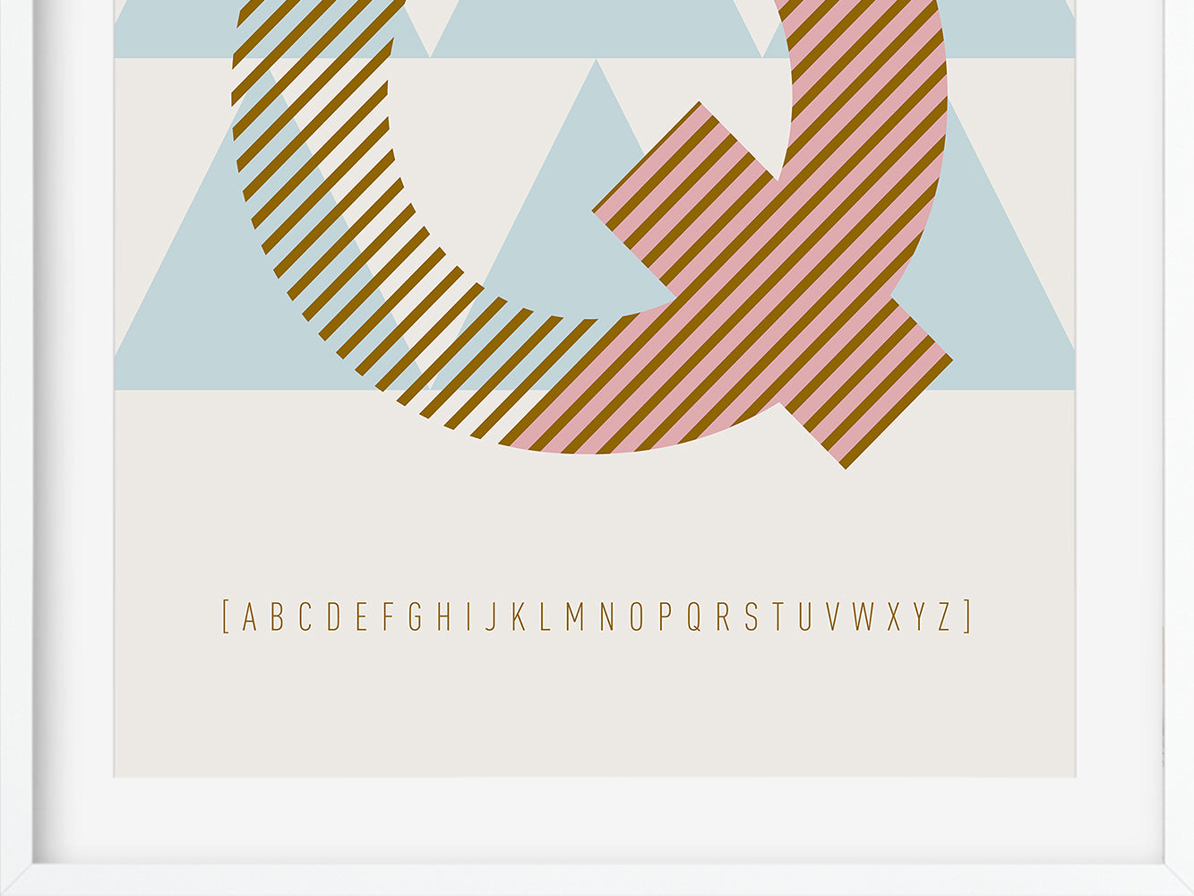 DRUCK ›Q-TYPEFACE‹ / ABC, Wandbild, Typo-Poster, Kunstdruck, Alphabet, Typografie