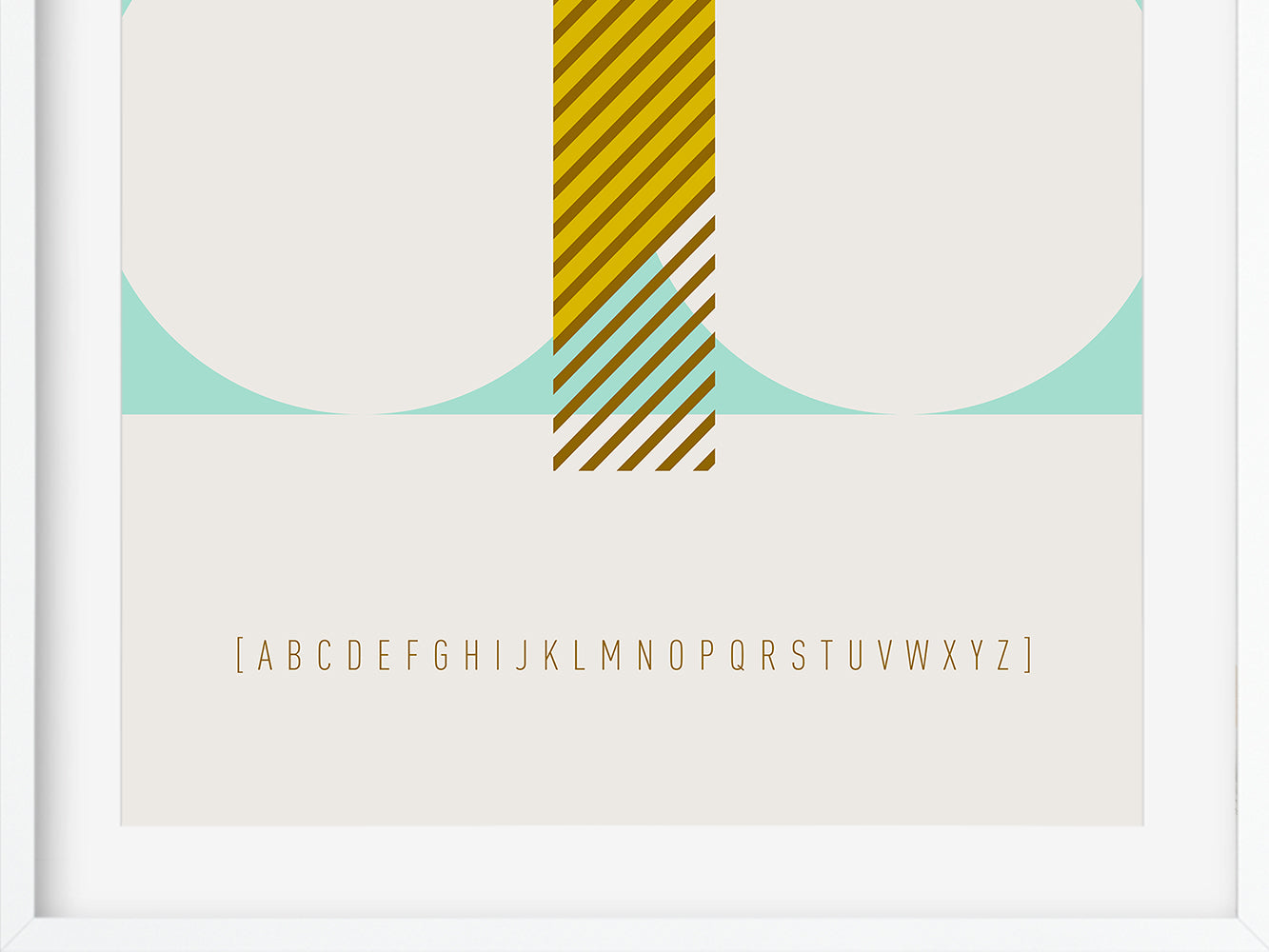DRUCK ›T-TYPEFACE‹ / ABC, Wandbild, Typo-Poster, Kunstdruck, Alphabet, Typografie