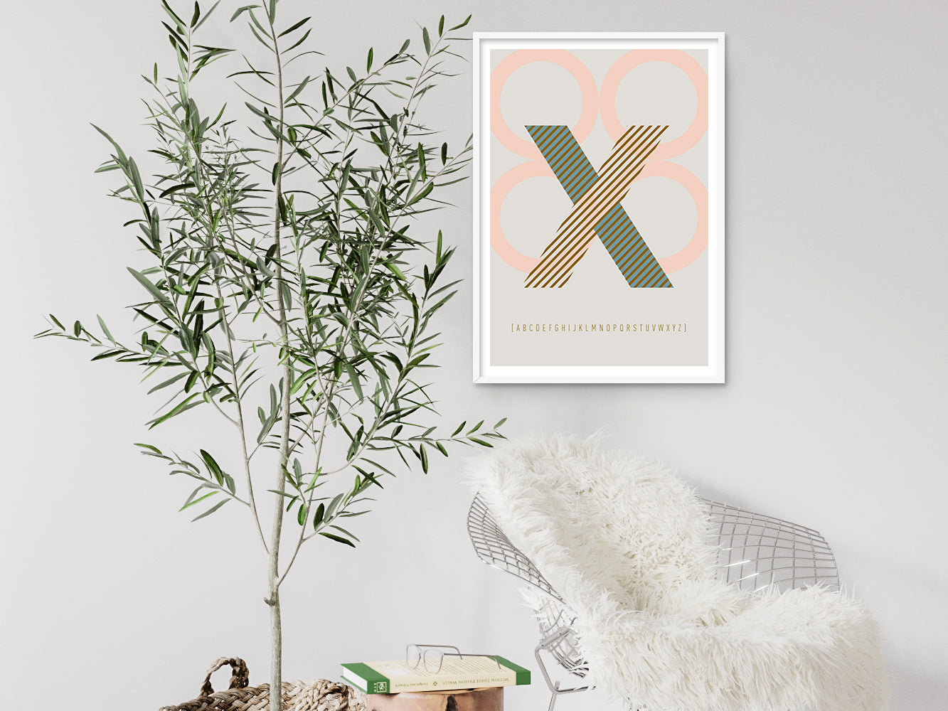 DRUCK ›X-TYPEFACE‹ / ABC, Wandbild, Typo-Poster, Kunstdruck, Alphabet, Typografie