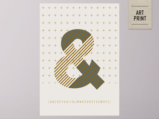 DRUCK ›&-TYPEFACE‹ / ABC, Wandbild, Typo-Poster, Kunstdruck, Alphabet, Typografie