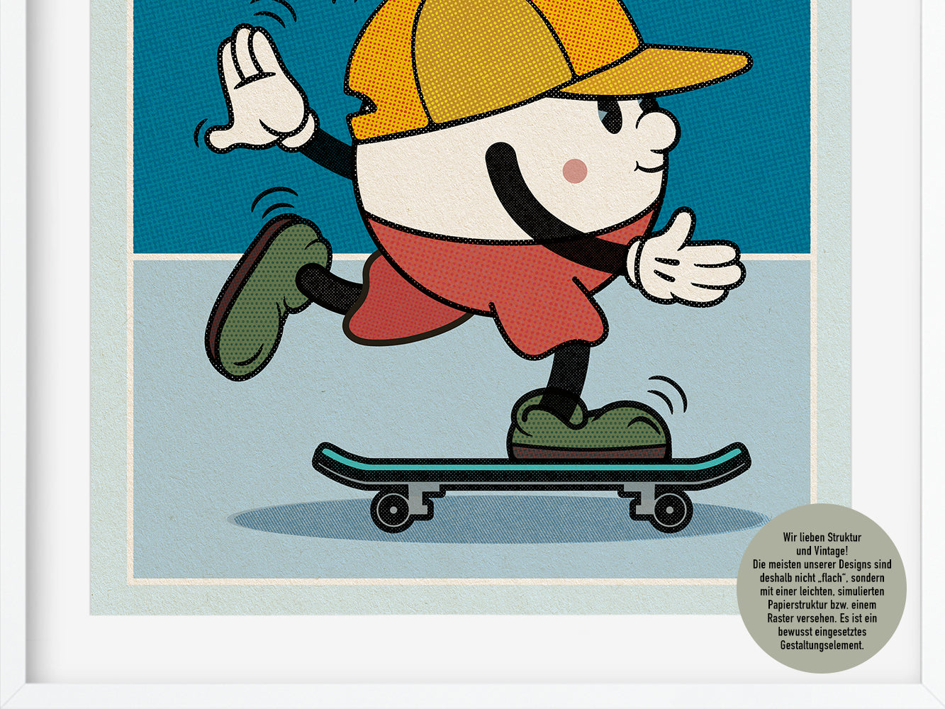 DRUCK ›Let The Good Times Roll‹ / Wanddeko, Art Print, Skateboard, Comic, Cartoon, Illustation, Retro Poster, Wandbild, Kinderzimmer