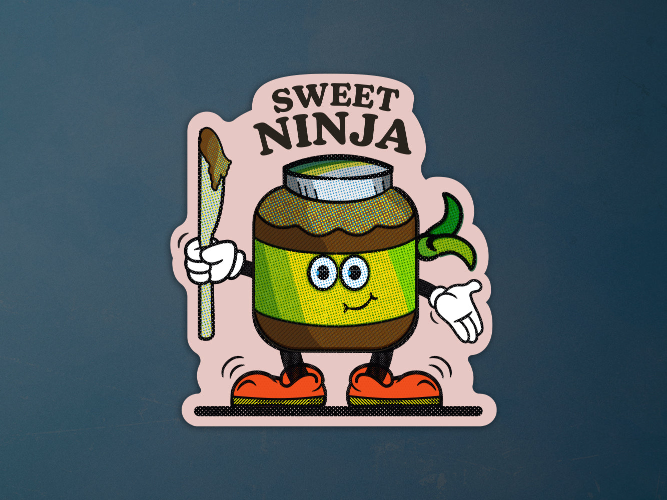 Aufkleber, Sticker ›Sweet Ninja‹ / Comic, Cartoon, Kindergeburtstag, Geschenkidee, Etikett, Schulanfang, Süß, Nutella