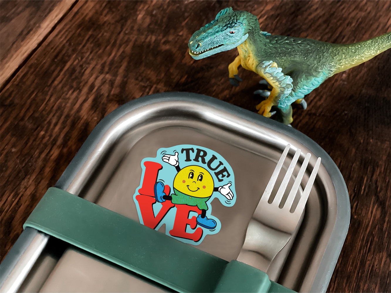 Aufkleber, Sticker ›True Love‹ / Smiley, Comic, Cartoon, verliebt, Geschenkidee, Etikett, Liebe, Freundschaft