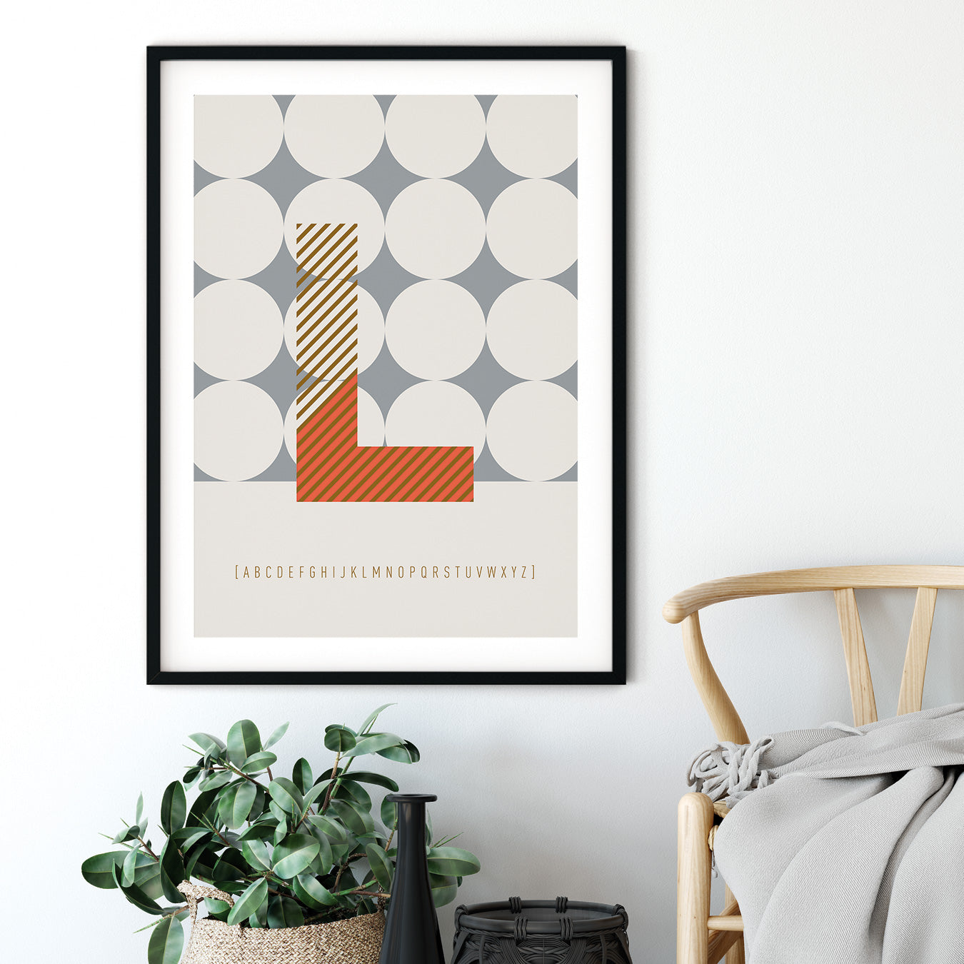 DRUCK ›L-TYPEFACE‹ / ABC, Wandbild, Typo-Poster, Kunstdruck, Alphabet, Typografie