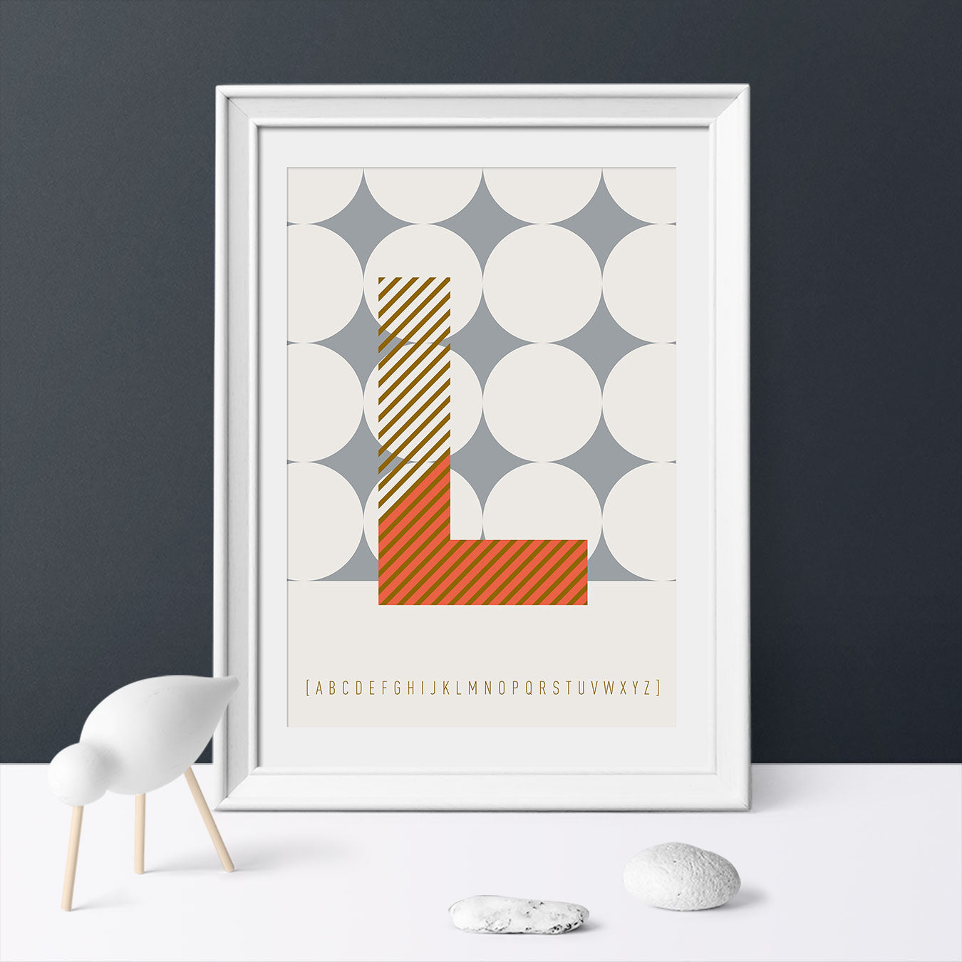 DRUCK ›L-TYPEFACE‹ / ABC, Wandbild, Typo-Poster, Kunstdruck, Alphabet, Typografie