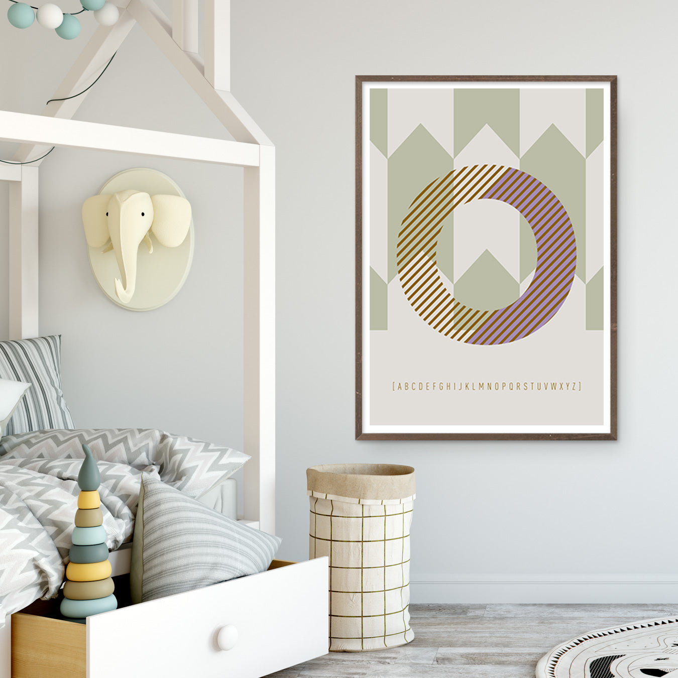 DRUCK ›O-TYPEFACE‹ / ABC, Wandbild, Typo-Poster, Kunstdruck, Alphabet, Typografie