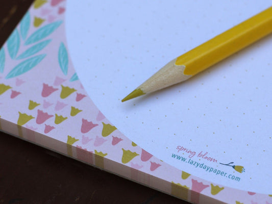 Notizblock ›Frühling‹, Blumen, floral, Tulpen, Mitbringsel, Geschenk