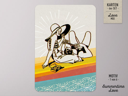 Postkarten-Set ›LOVE-Mix‹, Valentinstag Karte, Liebe, Geburtstag, Muttertag, Hochzeit