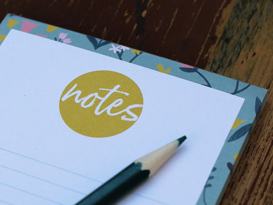 Notizblock ›Frühling‹, Blumen, floral, Tulpen, Mitbringsel, Geschenk, Listen schreiben