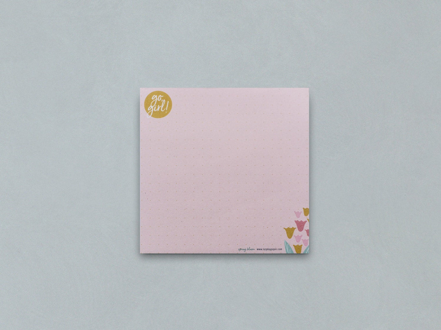 kleiner Notizblock ›Frühling‹, Blumen, floral, Frühling, Tulpen, Geschenk, Mitbringsel